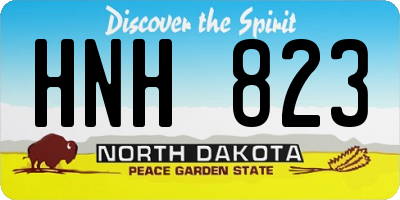 ND license plate HNH823