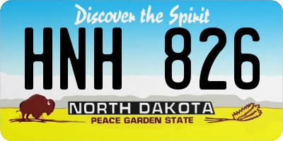 ND license plate HNH826