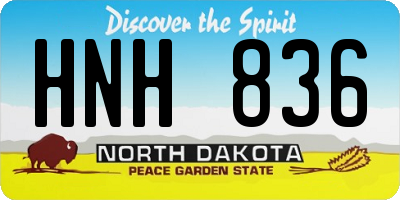 ND license plate HNH836