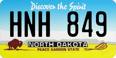 ND license plate HNH849
