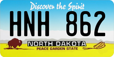 ND license plate HNH862