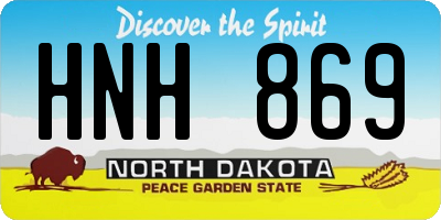 ND license plate HNH869
