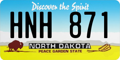 ND license plate HNH871