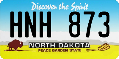 ND license plate HNH873