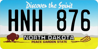 ND license plate HNH876