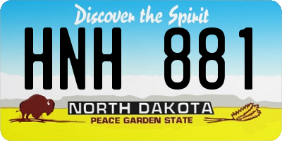 ND license plate HNH881