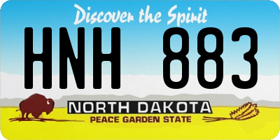ND license plate HNH883