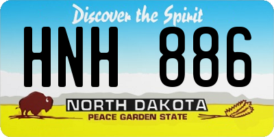 ND license plate HNH886