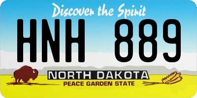 ND license plate HNH889