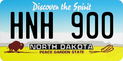 ND license plate HNH900