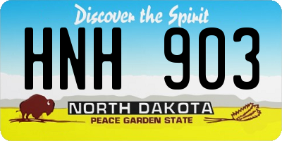 ND license plate HNH903