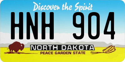 ND license plate HNH904