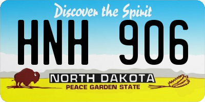 ND license plate HNH906