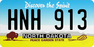 ND license plate HNH913