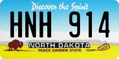 ND license plate HNH914