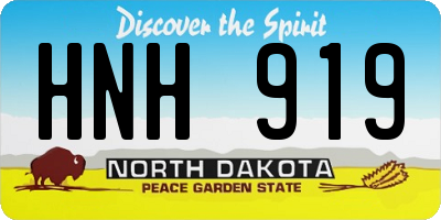 ND license plate HNH919