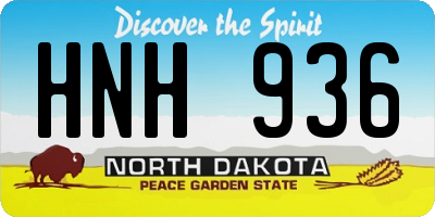 ND license plate HNH936