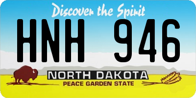 ND license plate HNH946