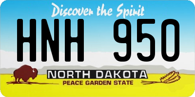 ND license plate HNH950