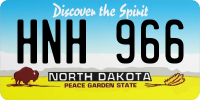 ND license plate HNH966