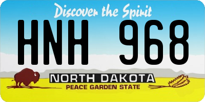 ND license plate HNH968