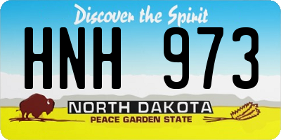 ND license plate HNH973