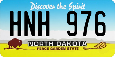 ND license plate HNH976