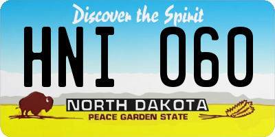 ND license plate HNI060