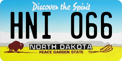 ND license plate HNI066