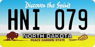 ND license plate HNI079