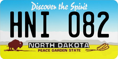 ND license plate HNI082
