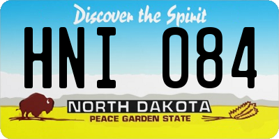 ND license plate HNI084