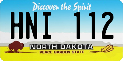 ND license plate HNI112