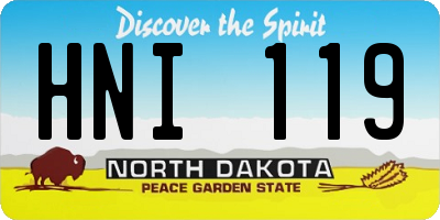 ND license plate HNI119