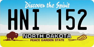 ND license plate HNI152