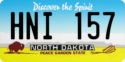 ND license plate HNI157