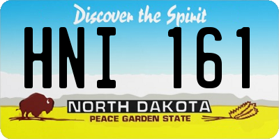 ND license plate HNI161