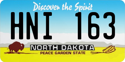 ND license plate HNI163