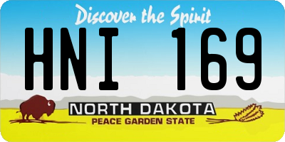 ND license plate HNI169