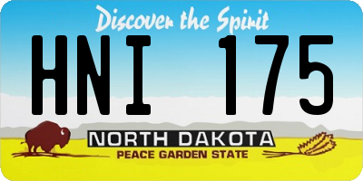 ND license plate HNI175