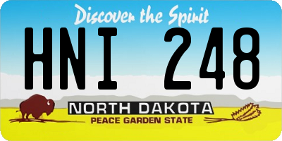 ND license plate HNI248