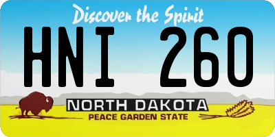 ND license plate HNI260