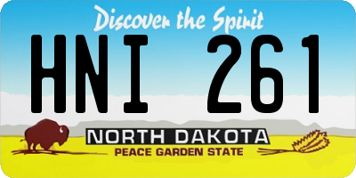 ND license plate HNI261