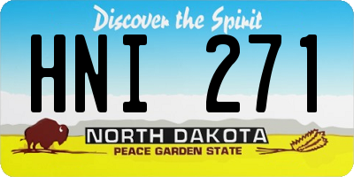 ND license plate HNI271