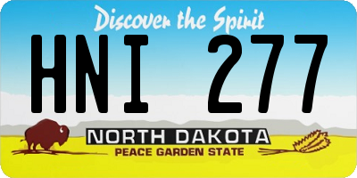 ND license plate HNI277