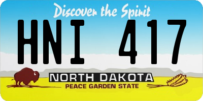 ND license plate HNI417