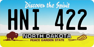 ND license plate HNI422