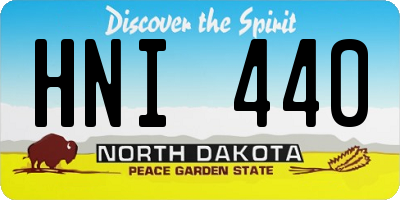 ND license plate HNI440