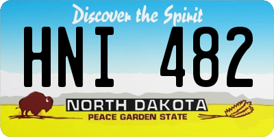 ND license plate HNI482