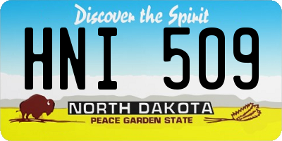 ND license plate HNI509